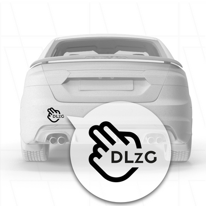 Kfz - Sticker | DlzG (groß) "Die linke zum Gruß"