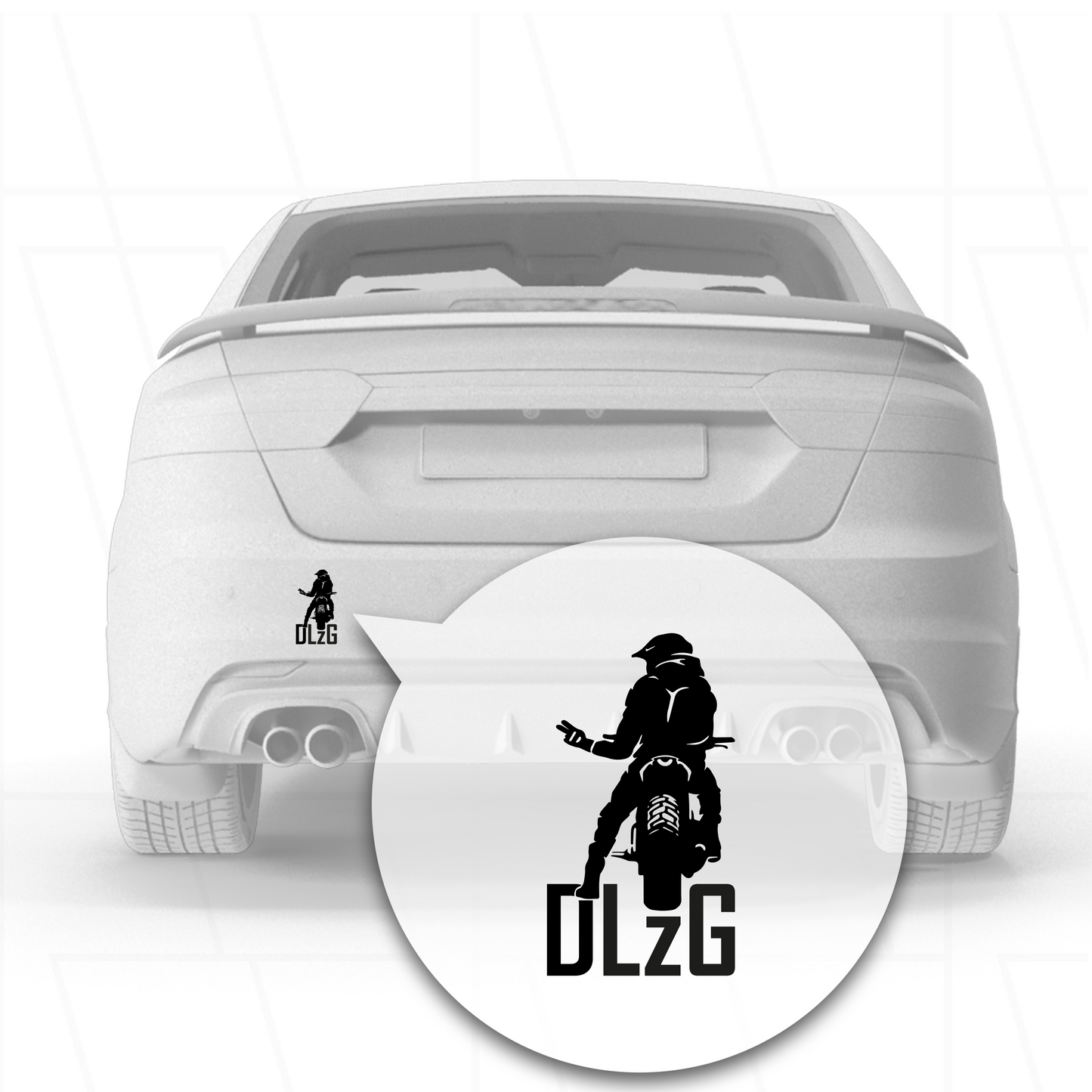 Kfz - Sticker | DlzG (Bike) "Die linke zum Gruß"