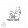 KFZ-Sticker „Ich geb alles!“ – die schnellste Schnecke der Straße