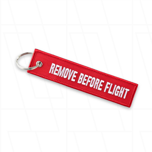 Schlüsselanhänger "Remove before flight"